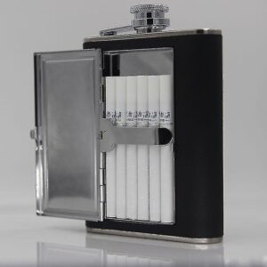 Black Flask With Storage