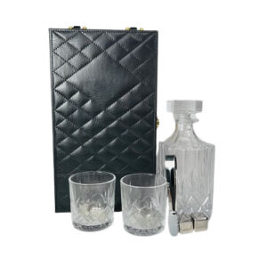 Big Luxury Decanter Set in Leather Case | Heirloom Sophistication